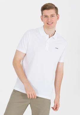 Erkek Beyaz Basic Polo Yaka Tişört - 50264892008
