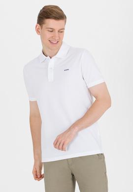 Erkek Beyaz Basic Polo Yaka Tişört - 50264892008