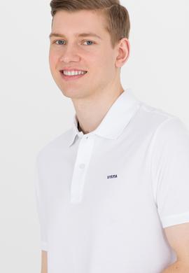 Erkek Beyaz Basic Polo Yaka Tişört - 50264892008