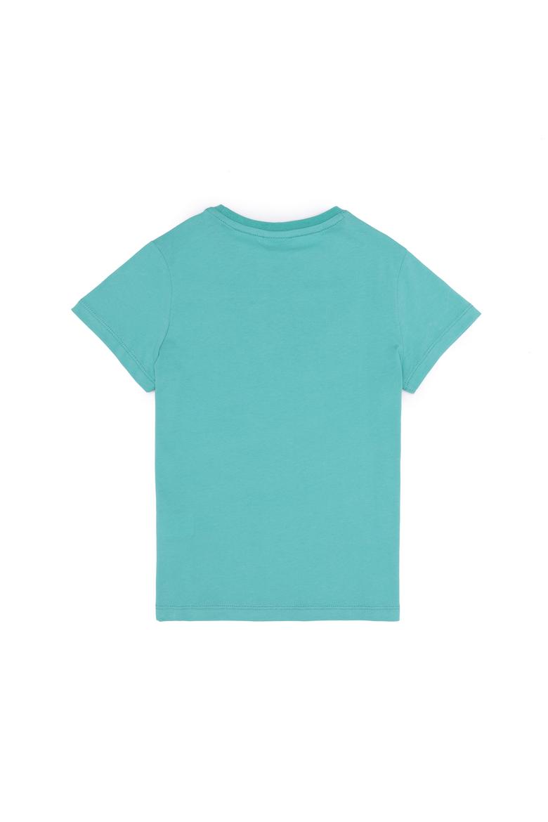 Çocuk Mint Yeşili Bisiklet Yaka Tişört - 50263496046