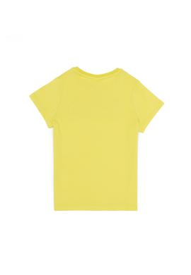 Çocuk Neon Sarı Bisiklet Yaka Tişört - 50263496037