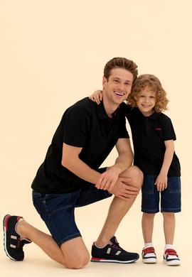 Erkek Siyah Basic Polo Yaka Tişört - 50264892018