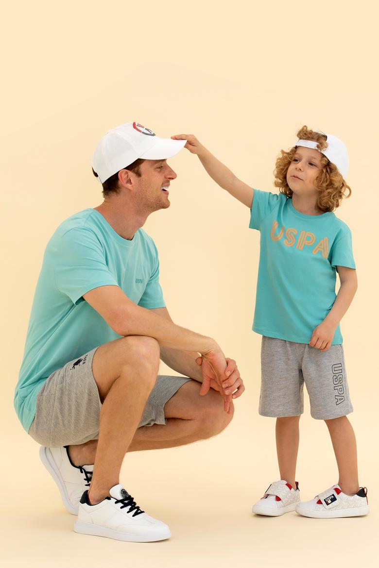 Çocuk Mint Yeşili Bisiklet Yaka Tişört - 50266039014