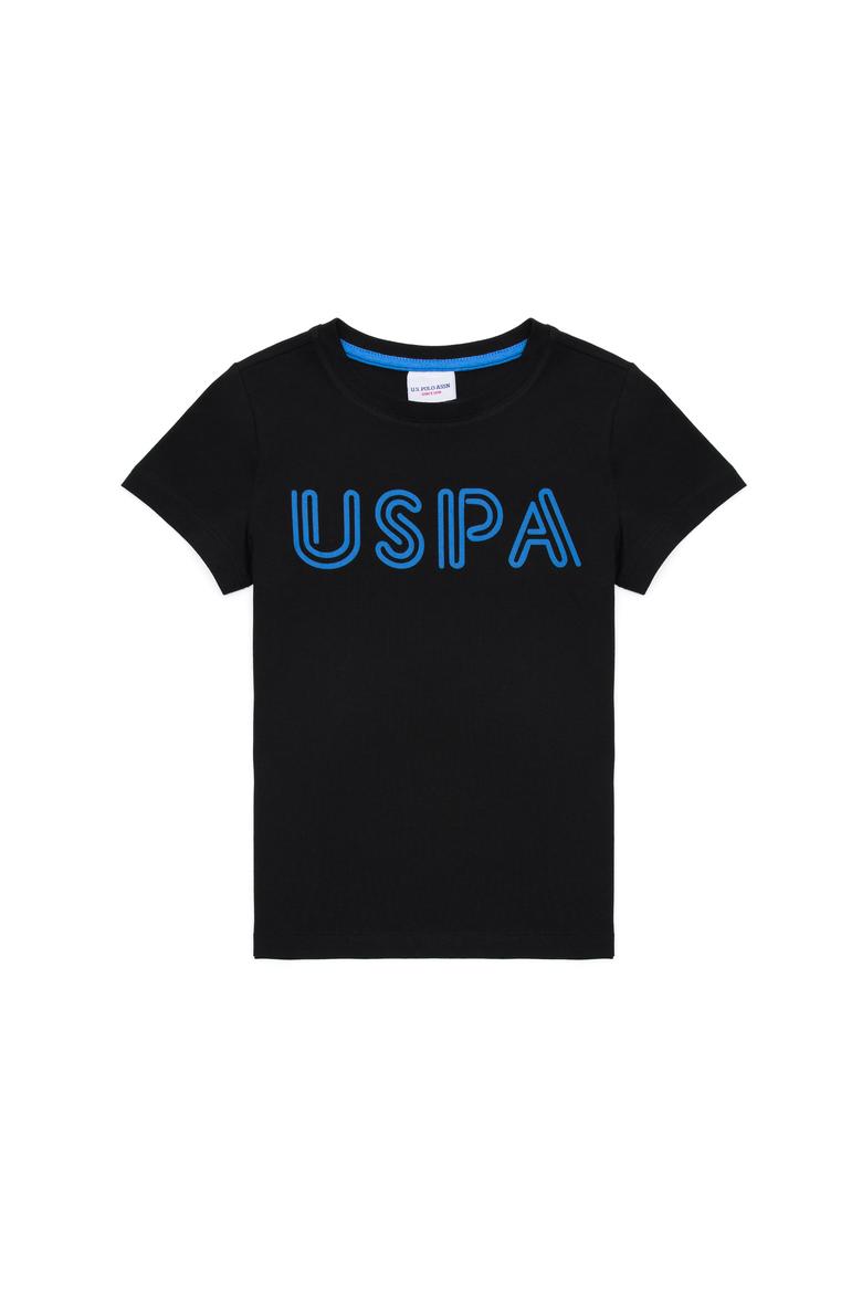 Çocuk Siyah Bisiklet Yaka Tişört - 50266039043