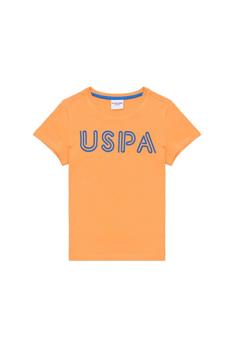 Çocuk Turuncu Bisiklet Yaka Tişört - 50266039107