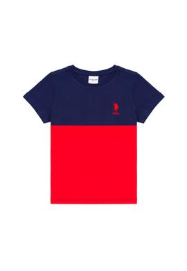 Çocuk Lacivert Bisiklet Yaka Tişört - 50267251013