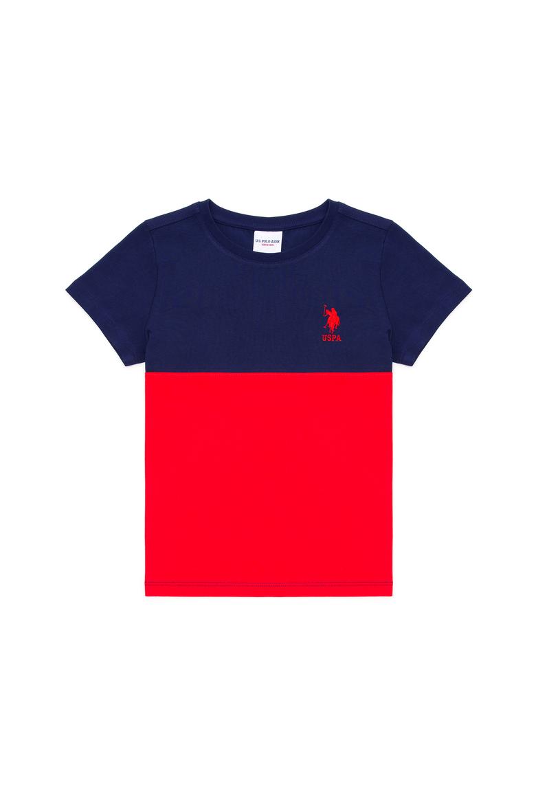 Çocuk Lacivert Bisiklet Yaka Tişört - 50267251013