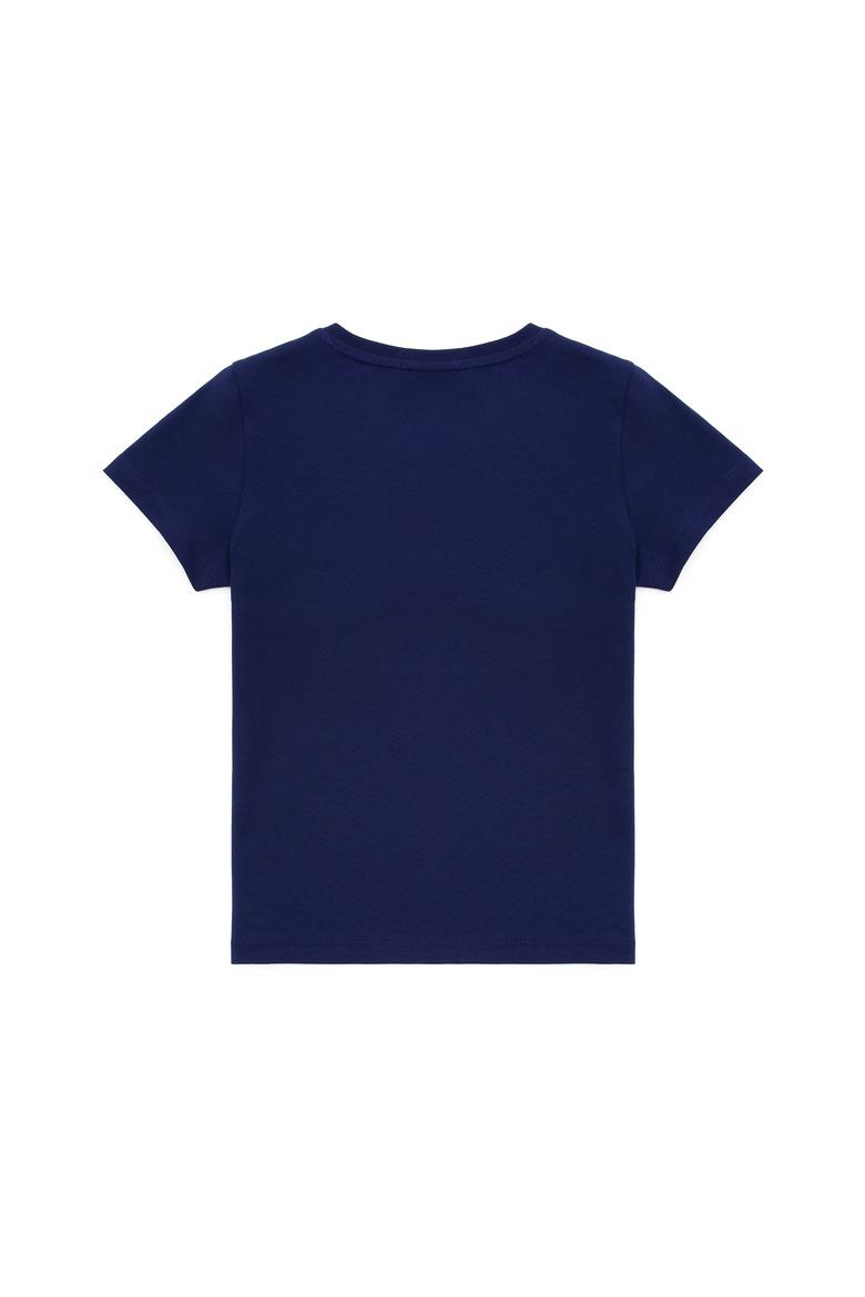 Çocuk Lacivert Bisiklet Yaka Tişört - 50267251013