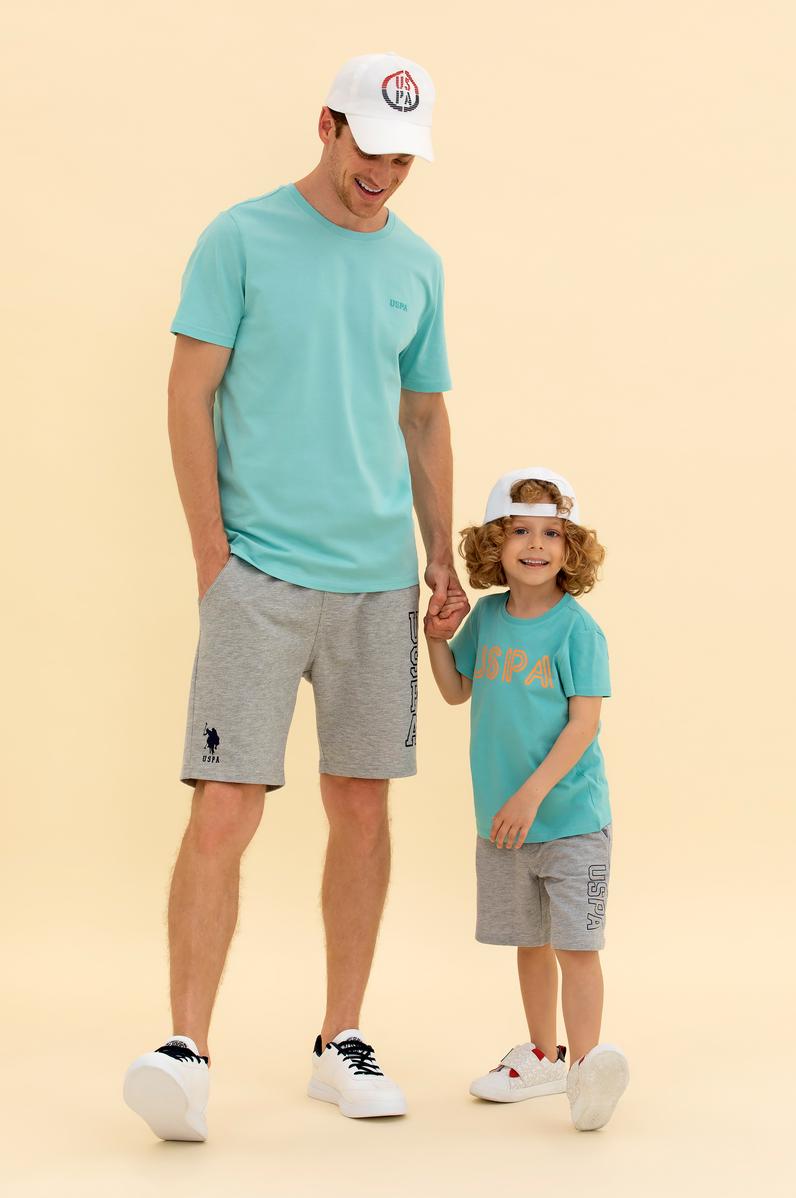 Erkek Mint Basic Bisiklet Yaka Tişört