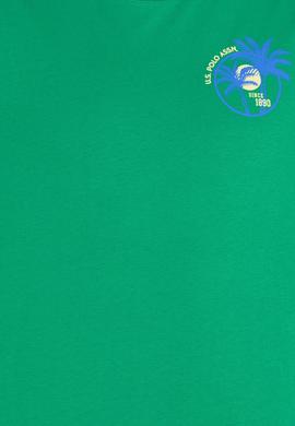 Erkek Yeşil Bisiklet Yaka Tişört - 50264950047