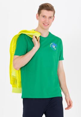 Erkek Yeşil Bisiklet Yaka Tişört - 50264950047