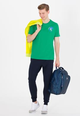 Erkek Yeşil Bisiklet Yaka Tişört - 50264950047