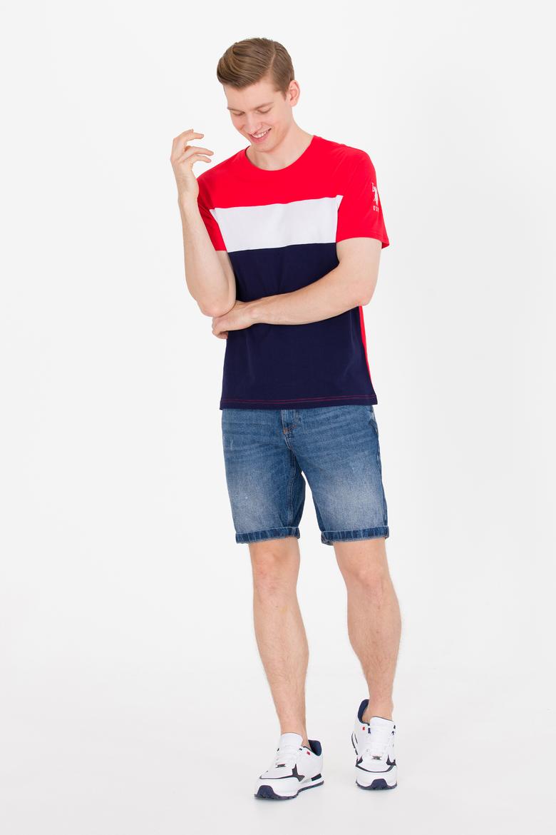 Erkek Lacivert Bisiklet Yaka Tişört - 50264953001