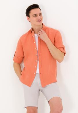 Erkek Kiremit Uzun Kollu Gömlek - 50267490032
