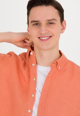 Erkek Kiremit Uzun Kollu Gömlek - 50267490032