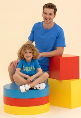 Erkek Saks Basic Bisiklet Yaka Tişört - 50264918088