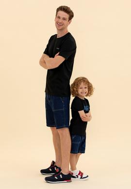 Erkek Siyah Basic Bisiklet Yaka Tişört - 50264918098