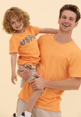 Erkek Turuncu Basic Bisiklet Yaka Tişört - 50264918128