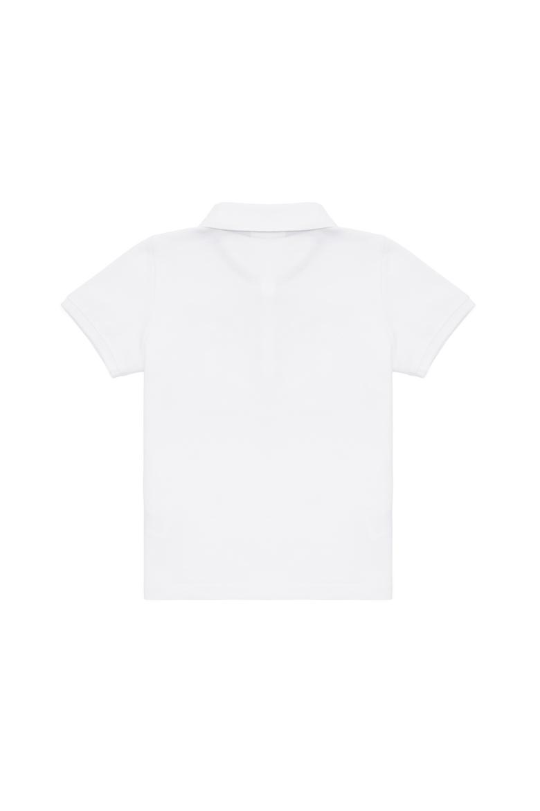 Erkek Çocuk Beyaz Basic Polo Yaka Tişört - 50266041045