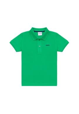 Erkek Çocuk Yeşil Basic Polo Yaka Tişört - 50266041061
