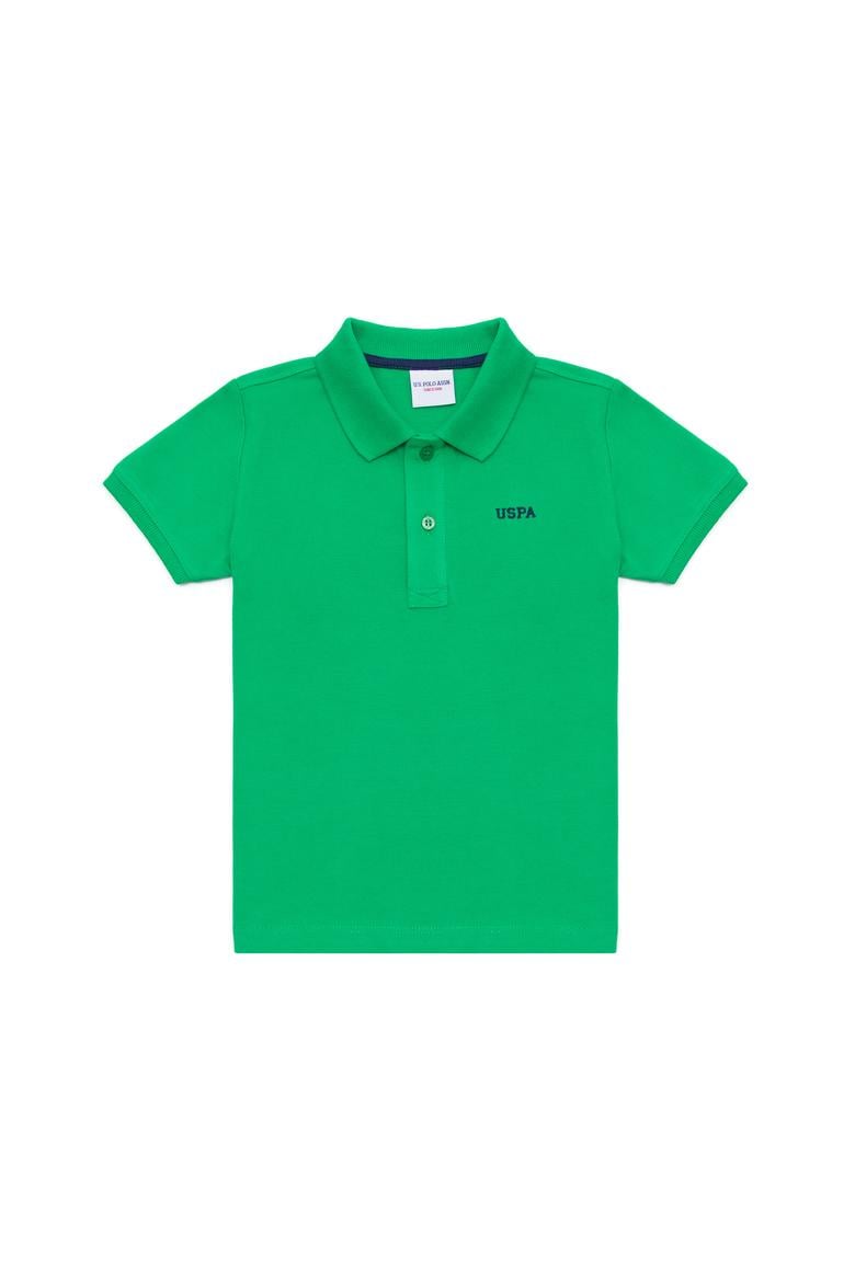 Erkek Çocuk Yeşil Basic Polo Yaka Tişört - 50266041061