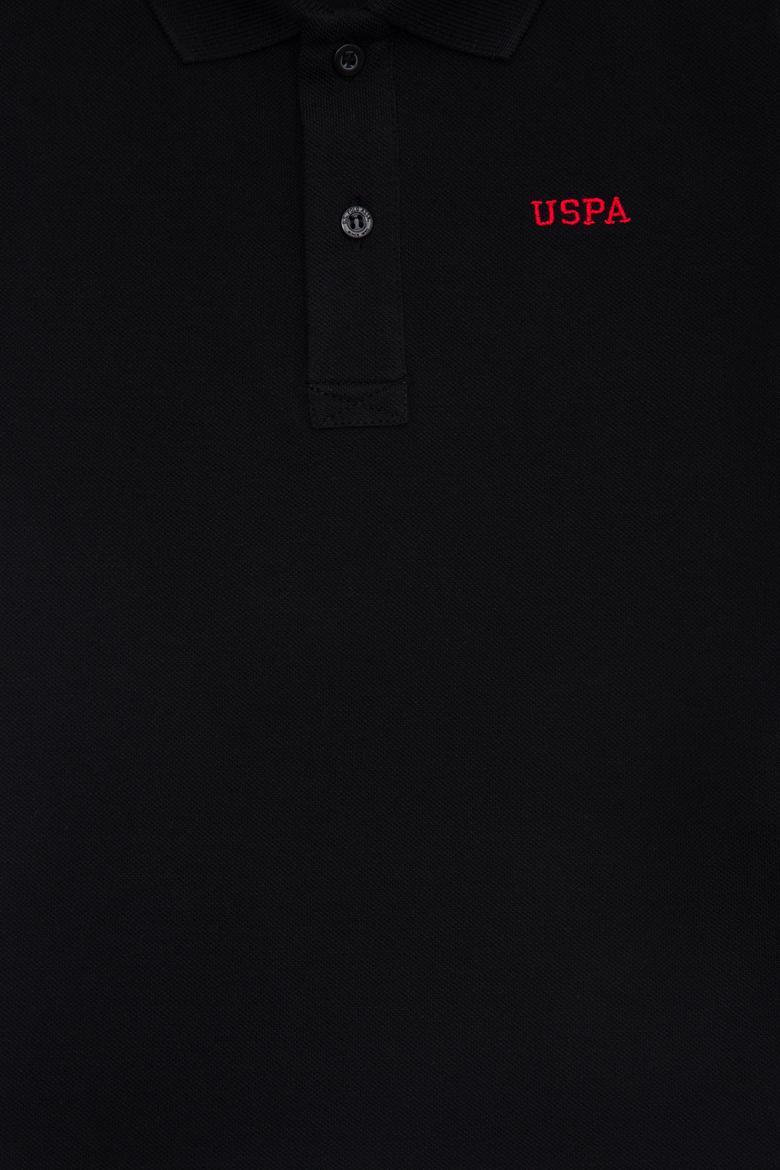 Erkek Çocuk Siyah Basic Polo Yaka Tişört - 50266041095