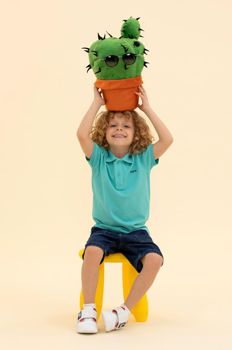 Erkek Çocuk Mint Yeşili Basic Polo Yaka Tişört