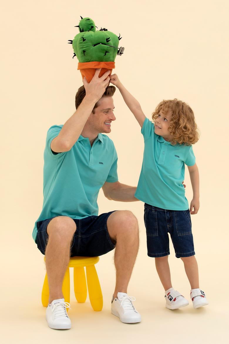 Erkek Çocuk Mint Yeşili Basic Polo Yaka Tişört - 50266041107