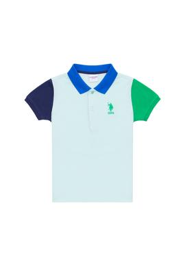 Erkek Çocuk Su Yeşili Polo Yaka Tişört - 50266065020