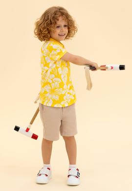 Erkek Çocuk Sarı Polo Yaka Tişört - 50266071008