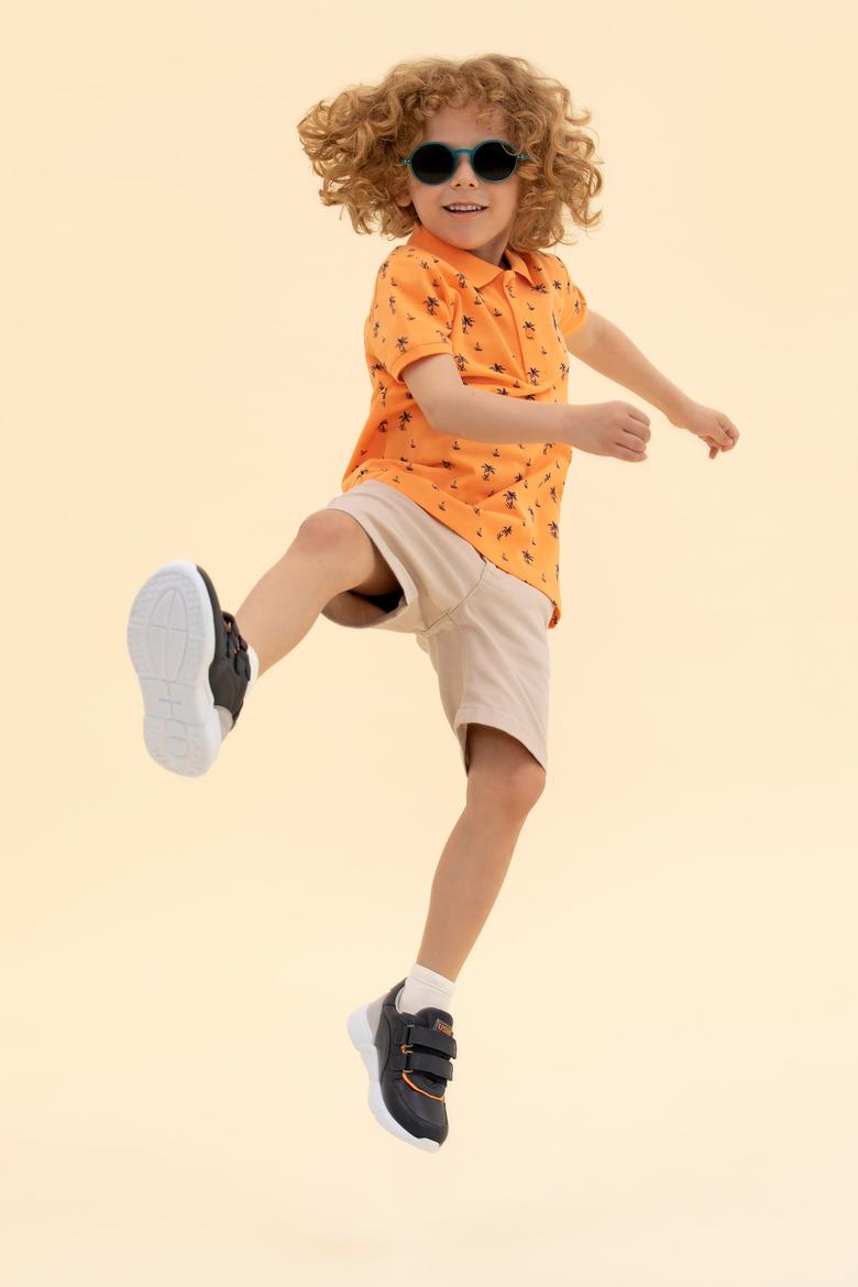 Erkek Çocuk Turuncu Polo Yaka Tişört - 50266075006