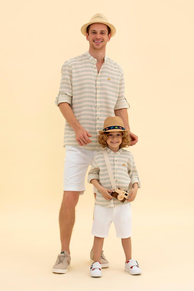 Erkek Su Yeşili Uzun Kollu Gömlek