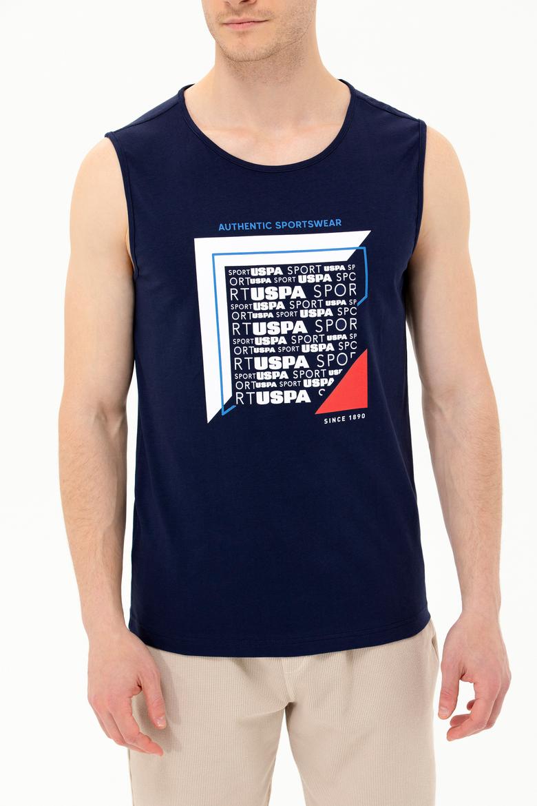 Erkek Lacivert Bisiklet Yaka Tişört - 50263379018