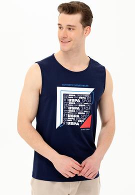 Erkek Lacivert Bisiklet Yaka Tişört - 50263379018