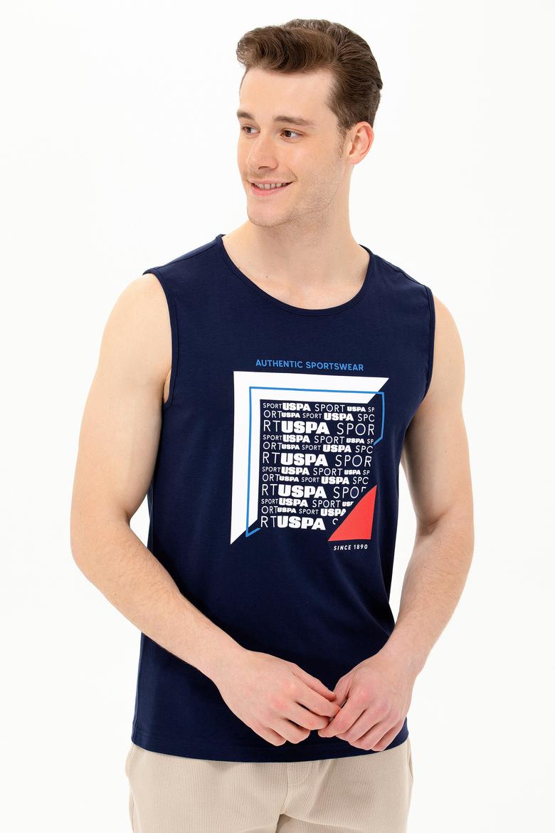 Erkek Lacivert Bisiklet Yaka Tişört - 50263379018