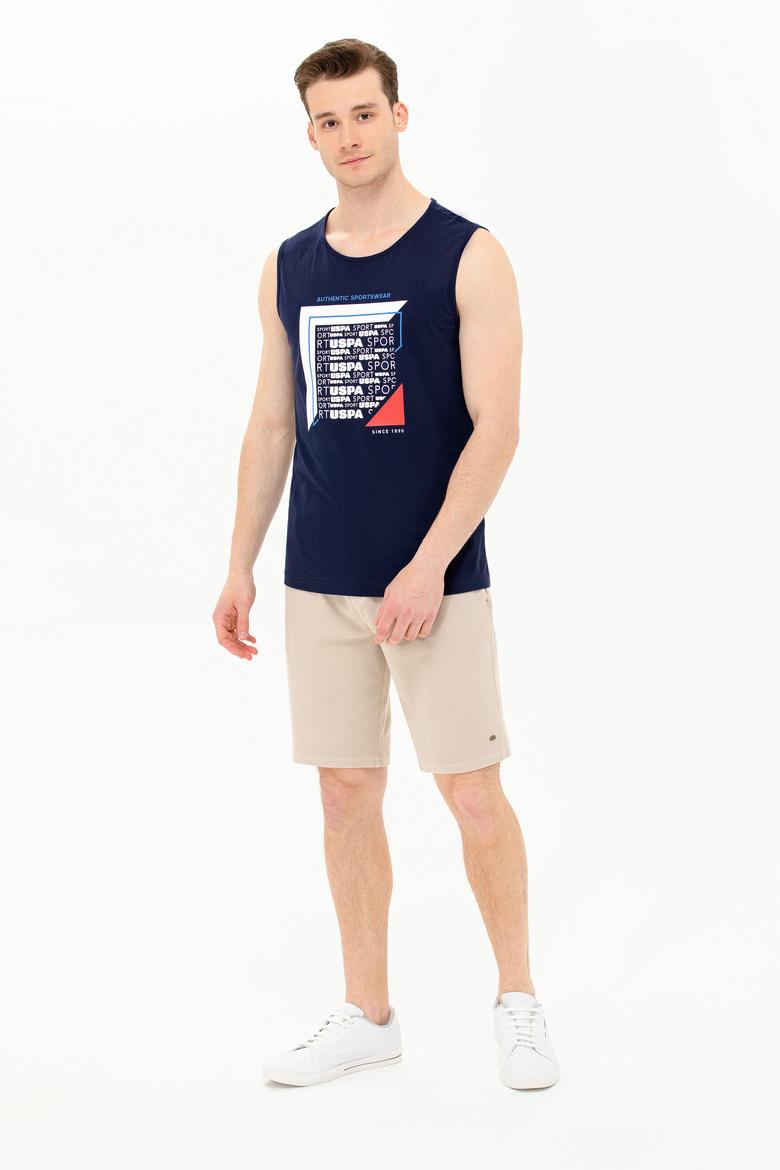 Erkek Lacivert Bisiklet Yaka Tişört - 50263379018