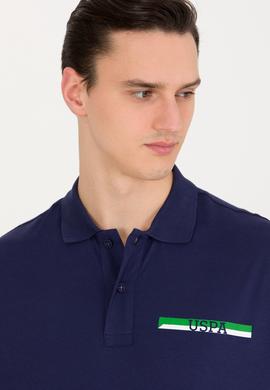 Erkek Lacivert Oversize Polo Yaka Tişört - 50265062007
