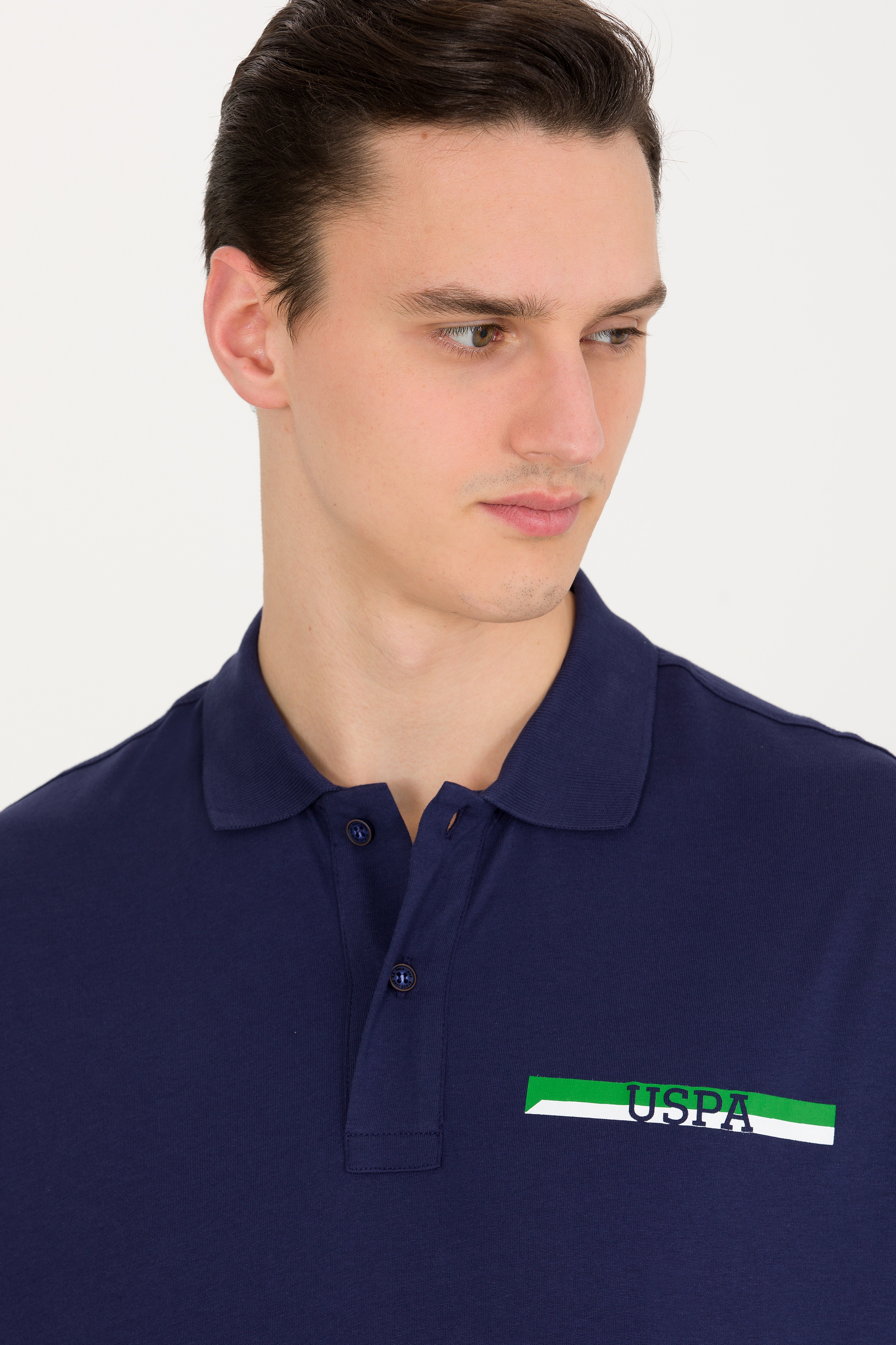 Erkek Lacivert Oversize Polo Yaka Tişört