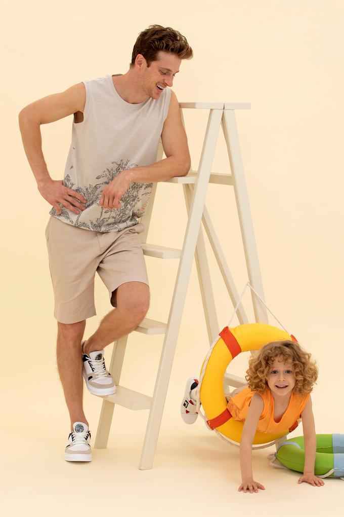 Erkek Taş Bisiklet Yaka Tişört