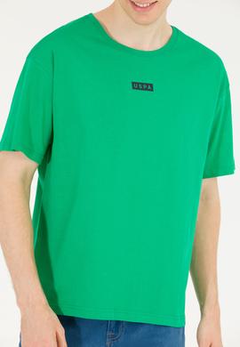 Erkek Elma Yeşili Comfort Bisiklet Yaka Tişört - 50263285043