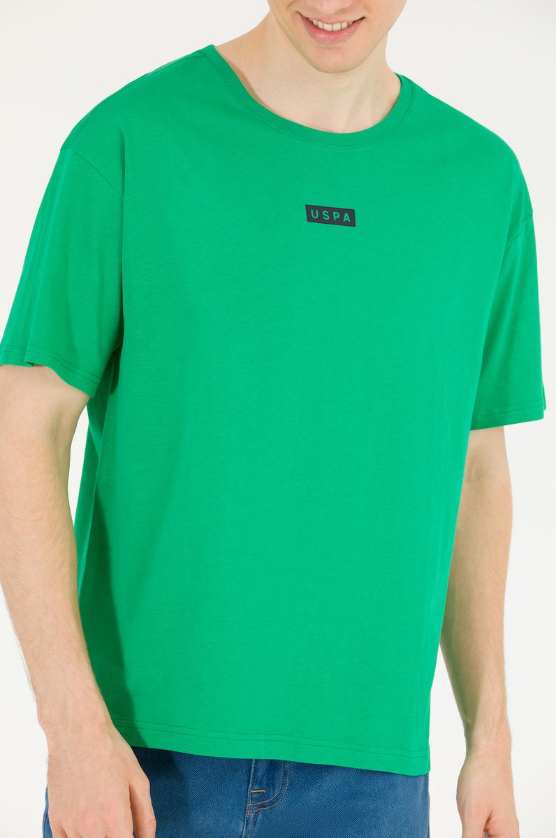 Erkek Elma Yeşili Comfort Bisiklet Yaka Tişört