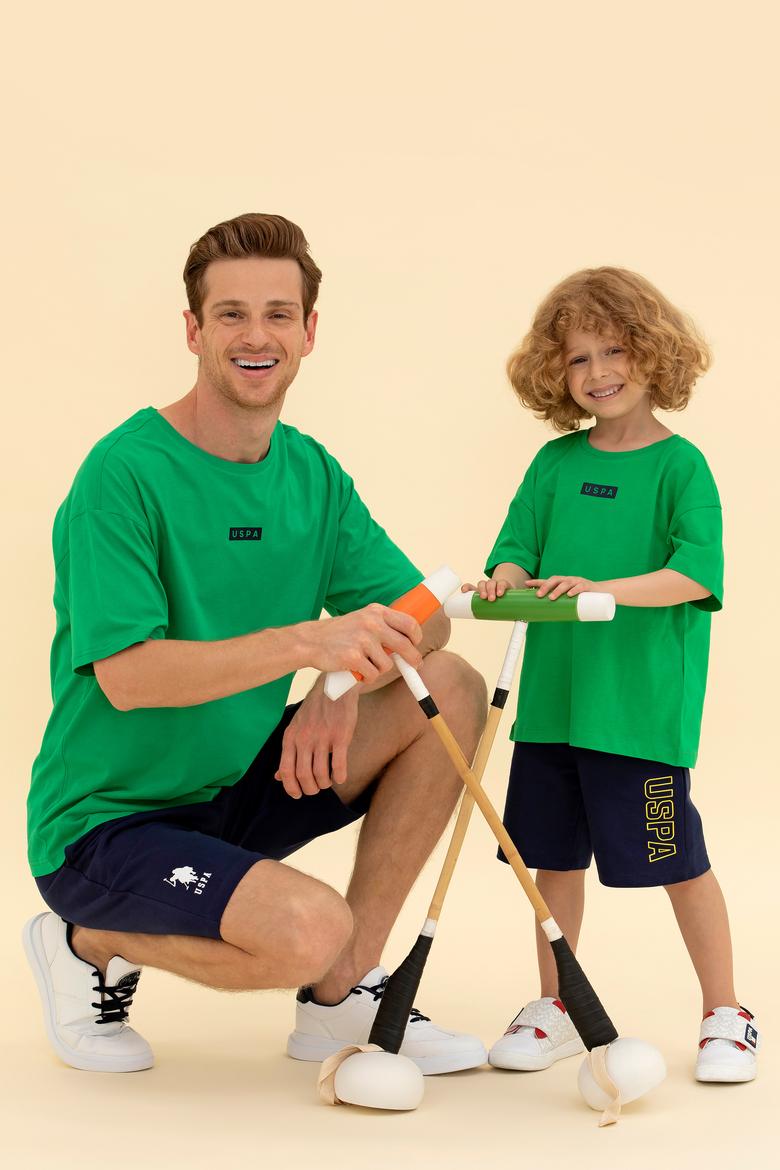 Erkek Elma Yeşili Comfort Bisiklet Yaka Tişört