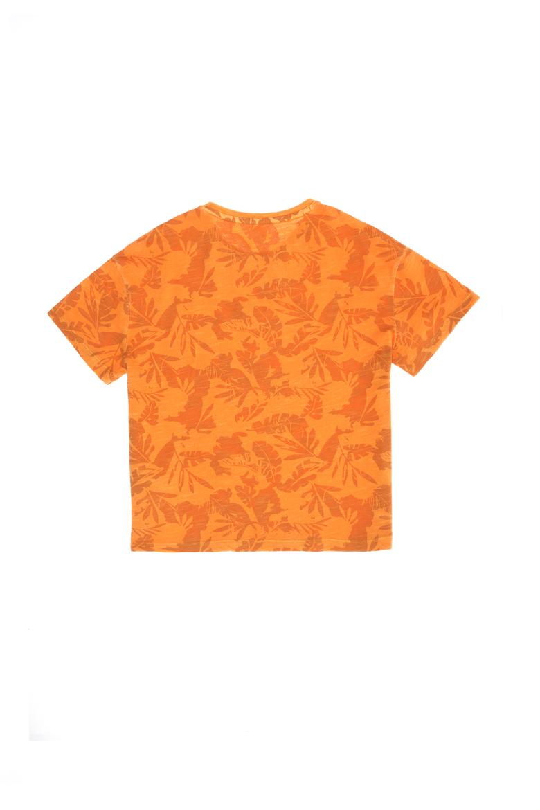 Çocuk Turuncu Bisiklet Yaka Tişört - 50263492036