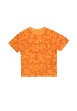 Çocuk Turuncu Bisiklet Yaka Tişört - 50263492036