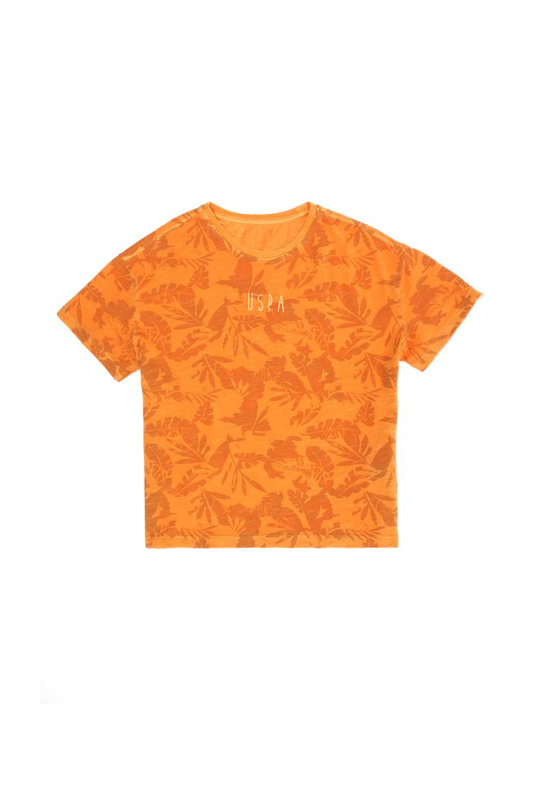 Çocuk Turuncu Bisiklet Yaka Tişört - 50263492036