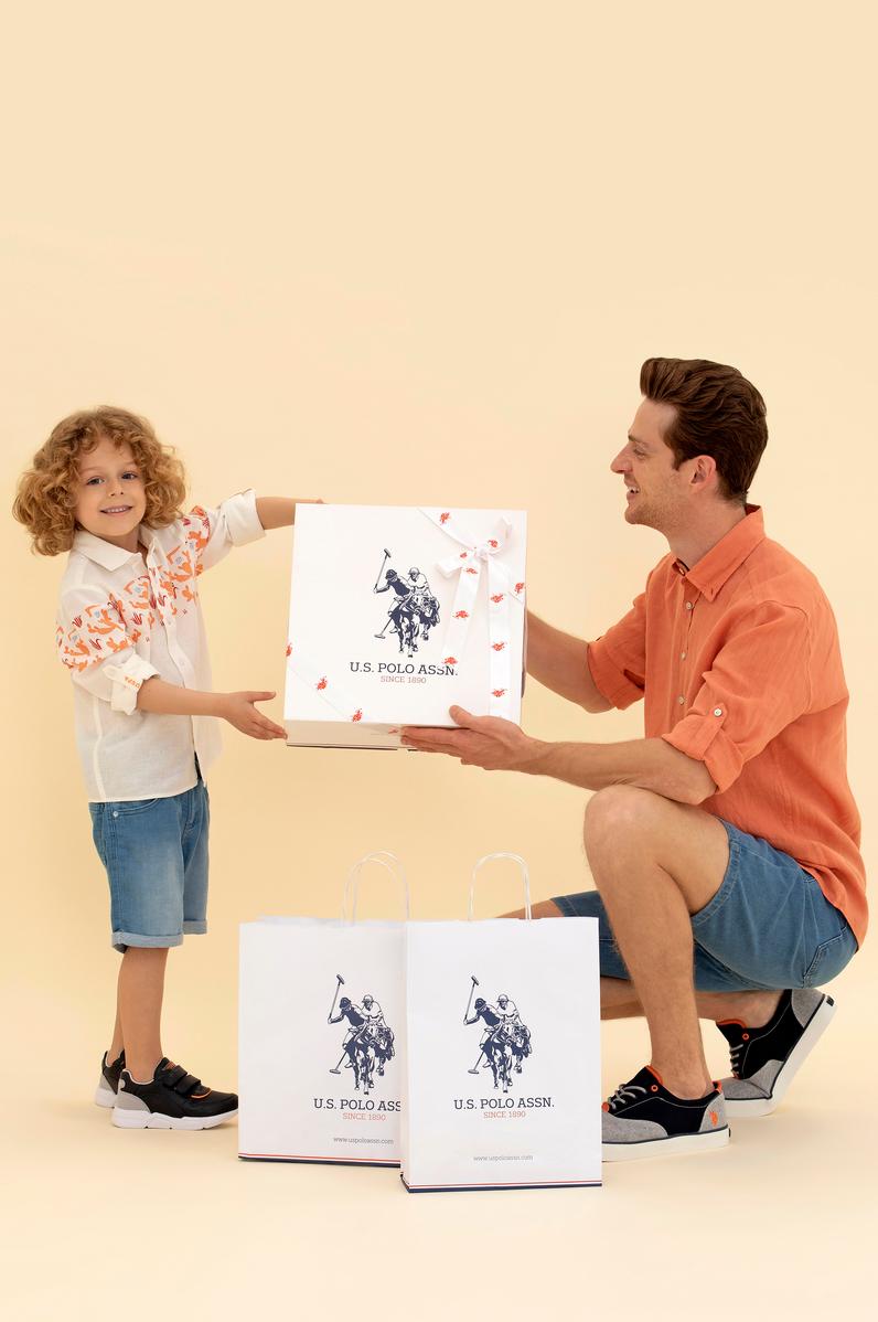 Erkek Çocuk Turuncu Uzun Kollu Gömlek