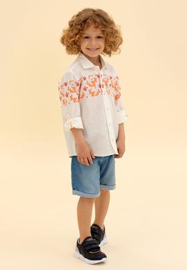 Erkek Çocuk Turuncu Uzun Kollu Gömlek - 50264502010