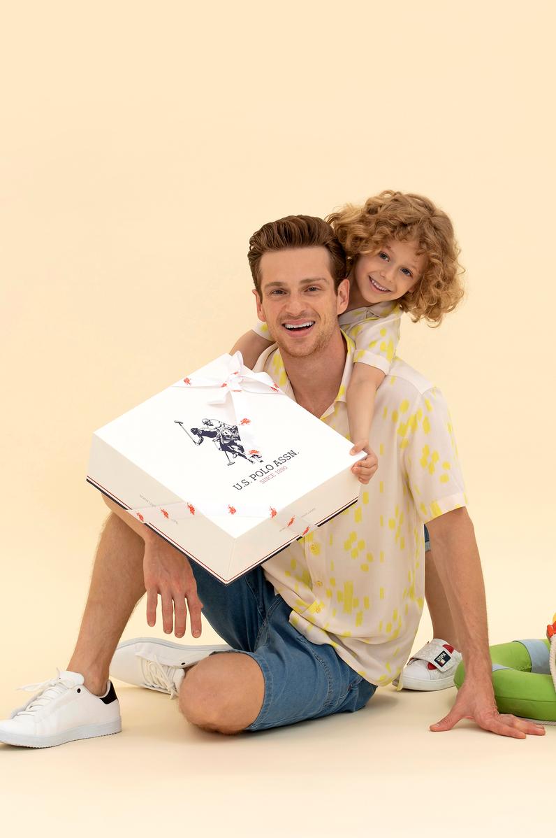 Erkek Ekru Kısa Kollu Gömlek