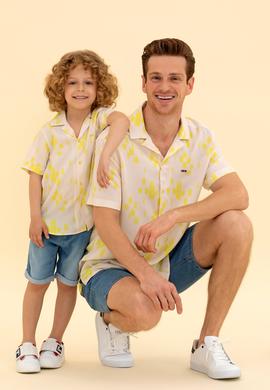 Erkek Ekru Kısa Kollu Gömlek - 50264307010