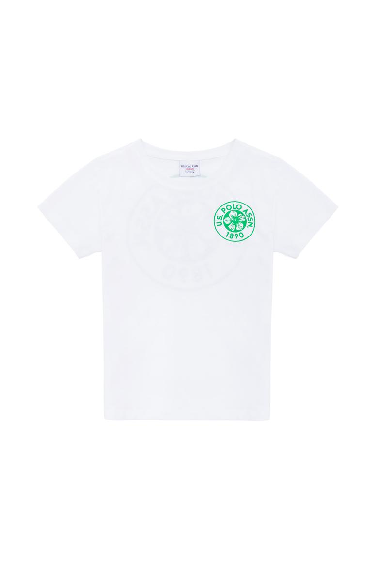 Çocuk Beyaz Bisiklet Yaka Tişört - 50266073008